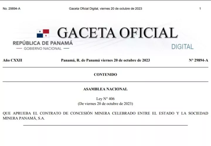La publicación del la nueva ley fue efectuado pocas horas después que fue aprobado en la Asamblea.