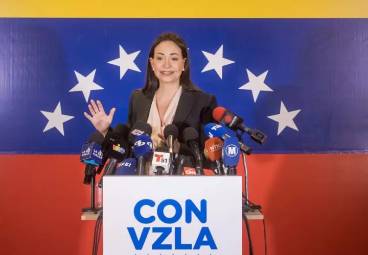 La exdiputada María Corina Machado, en una fotografía de archivo. EFE