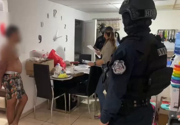 Unos de los pandilleros aprehendidos.