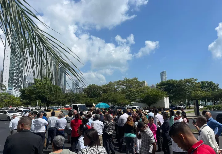 En ciudad capital la protesta se efectuó en la avenida Balboa.