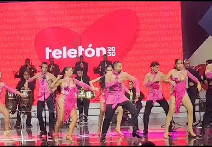 Mucha música y baile durante la teletón,