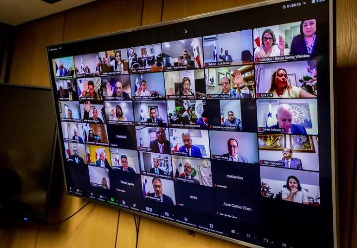 Reunión virtual del Consejo de Gabinete.