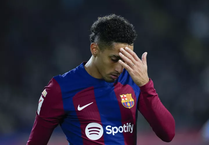 El delantero brasileño del FC Barcelona Raphinha./ EFE