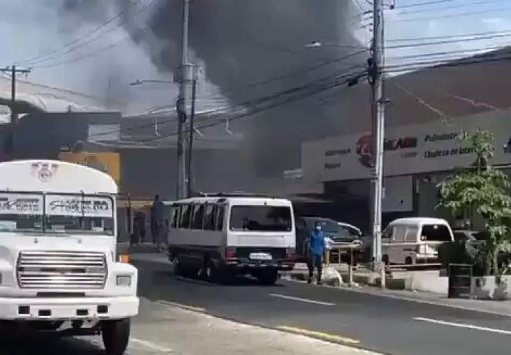 Escena del incendio.