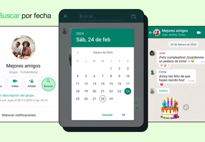 Esta funcionalidad se une a las opciones ya existentes de localizar archivos multimedia, enlaces y documentos en los chats. Foto: EFE