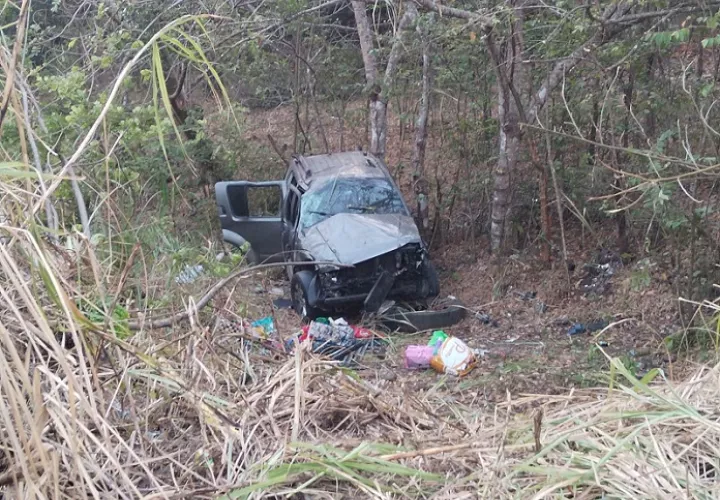 El vehículo terminó en una hondonada a un lado de la vía, Foto cortesía: NoticiadelEste