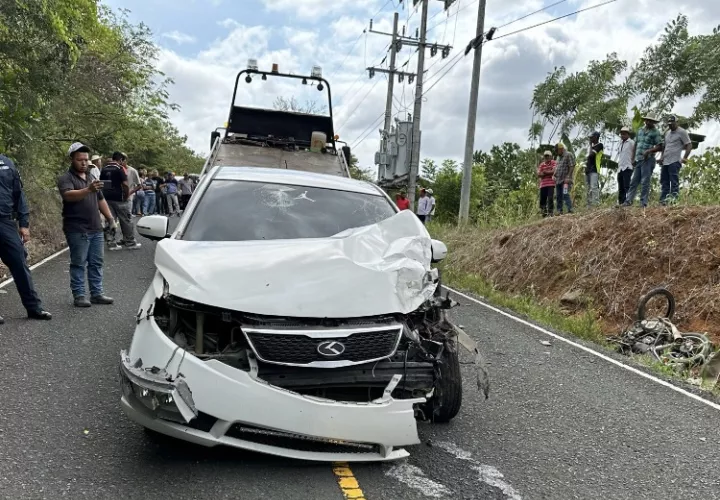 Vista general de la escena del trágico accidente en Tonosí.
