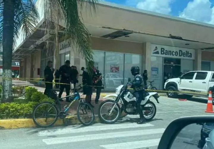Intento de asalto en banco Delta, el pasado 2 de mayo.