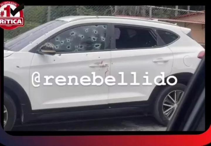 Uno de los vehículos implicados en esta balacera.