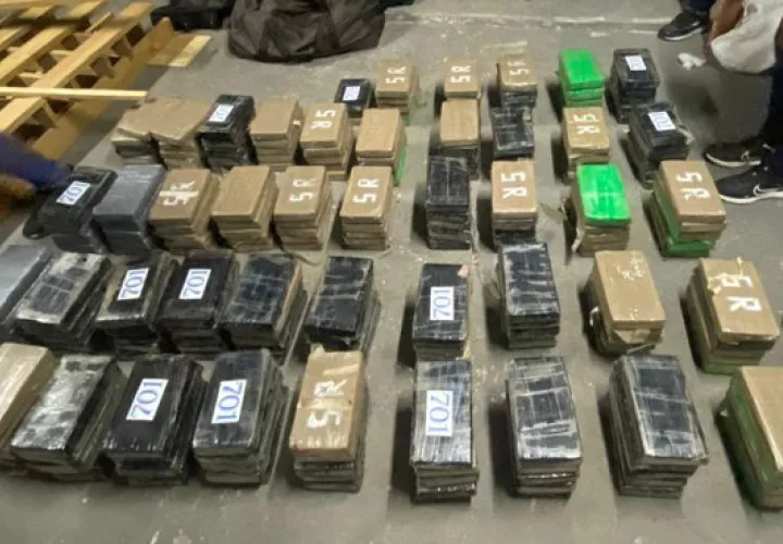 Los paquetes con el contenido de la droga.