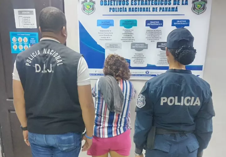 La sospechosa del crimen.