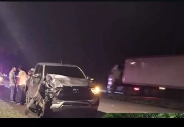 Escena del accidente de tránsito.