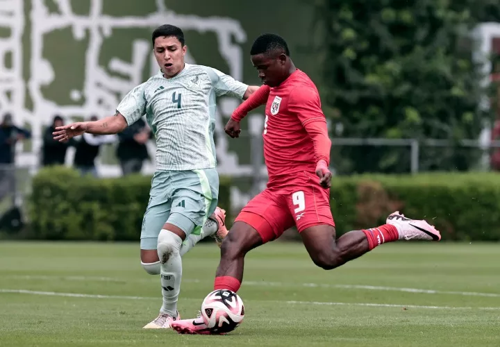 Acción del encuentro Sub-23 entre Panamá y México. Foto: Fepafut