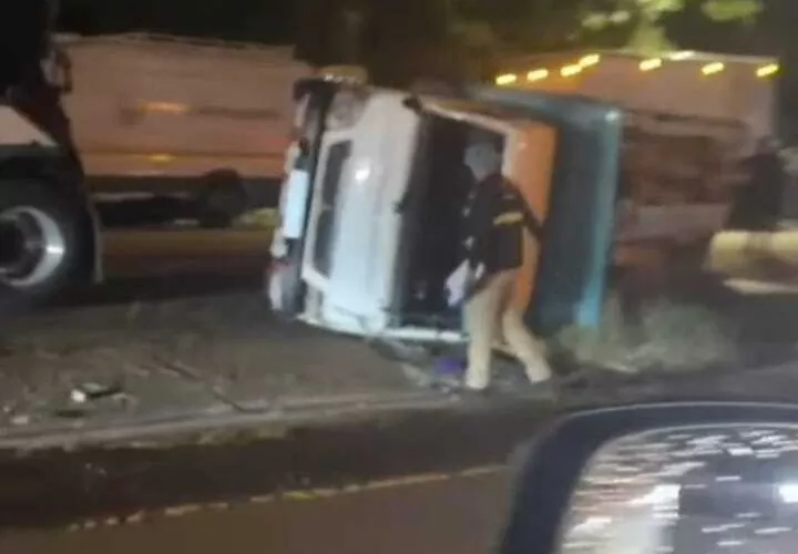 Escena del accidente de tránsito.