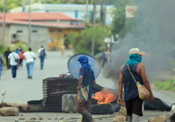 Hubo actos vandálicos durante las protestas en Bocas del Toro.