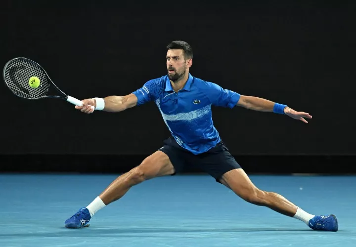 Novak Djokovic en acción.