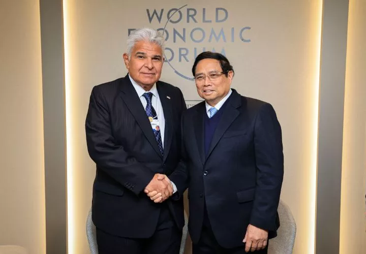 Mandatario, José Raúl Mulino y el primer ministro de Vietnam, Pham Minh Chinh.