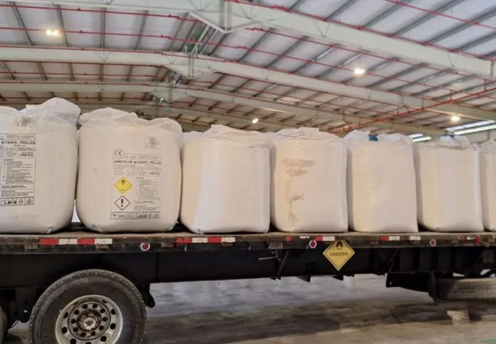 Austin Powder comenzó ayer el traslado del nitrato de amonio.