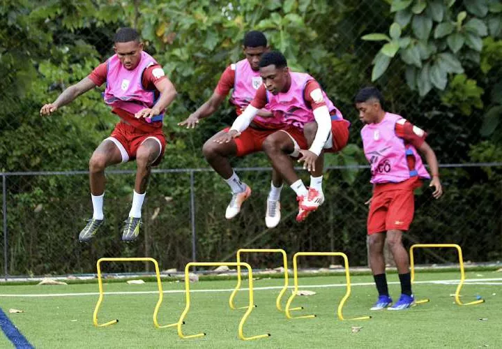 Entrenamiento de ayer de la Selección Sub-20 de Fútbol de Panamá.