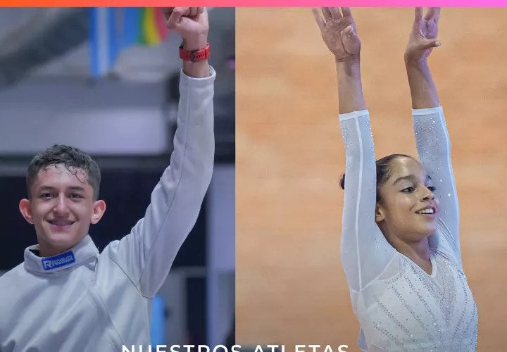 Los atletas Ana Lucía Beitia (der.) e Isaac Dorati.