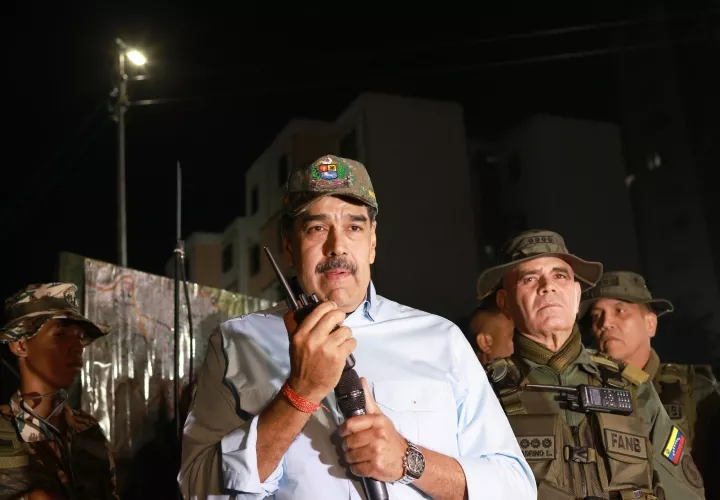 El presidente de Venezuela, Nicolás Maduro (c), es señalado por EE.UU. como líder del cartel. 