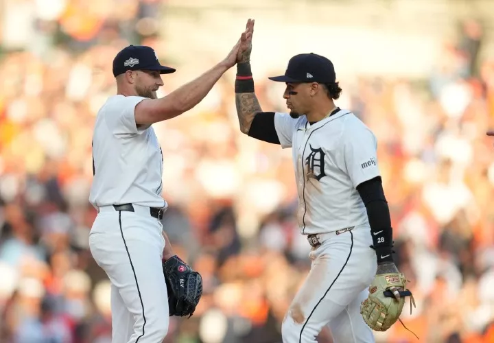 Will Vest y Javier Báez (der.), de los Tigres.