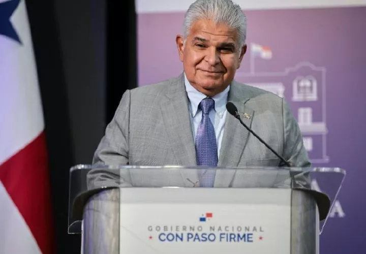 El presidente José Raúl Mulino