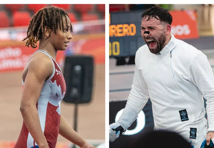 La luchadora olímpica Yusneiry Agrazal (izq.) y el esgrimista Arturo Dorati ganaron medalla de bronce en sus respectivos deportes.