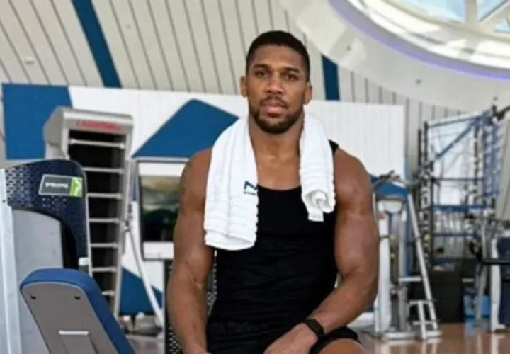 Anthony Joshua en el gimnasio.