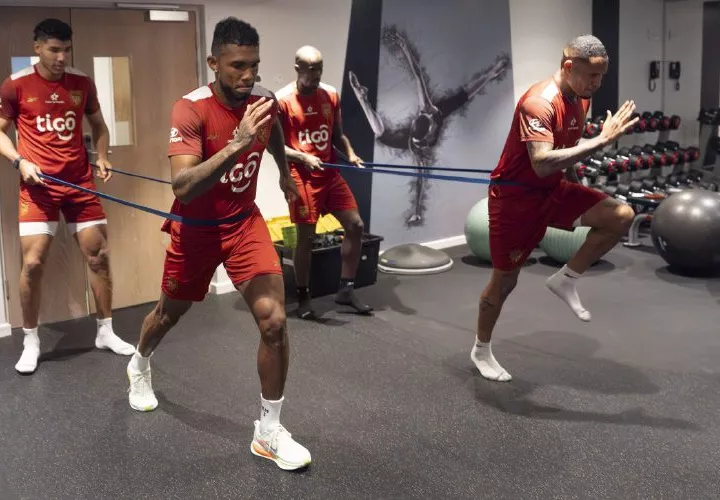 El entrenamiento de ayer lunes de la Selección de Panamá consistió en una sesión de gimnasio en el hotel de concentración.