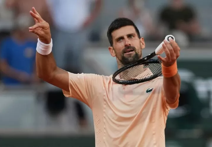 El serbio Novak Djokovic en el partido de ayer.