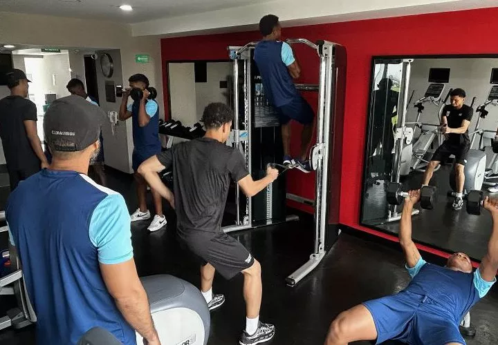 Sesión de entrenamiento de la Selección Sub-20 de Fútbol de Panamá en el día de ayer lunes.