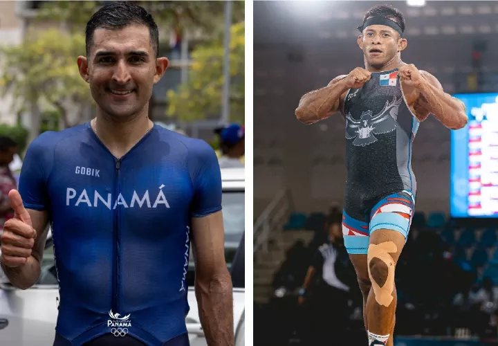 Los atletas panameños Roberto González, del ciclismo (izq.), y Andrés González, de la lucha, ganaron ayer medalla de bronce. 