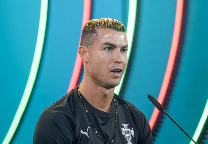 Cristiano en conferencia de prensa.