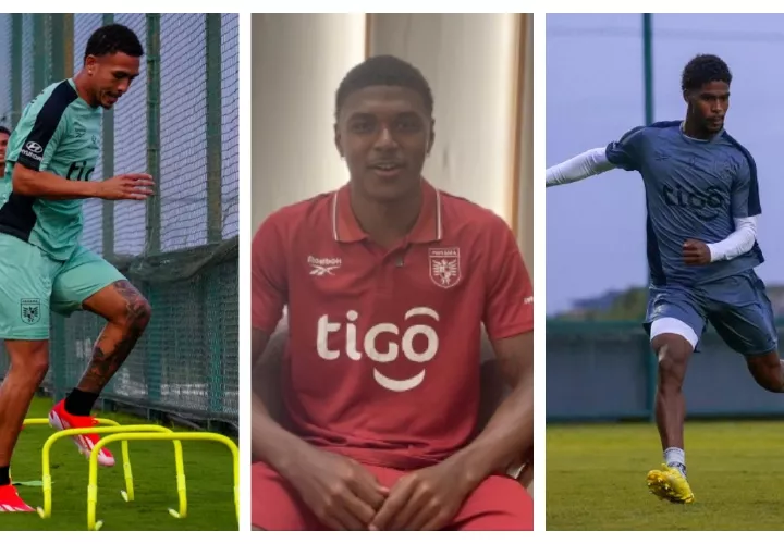 Jair Modelo (izq.), Mijahir Jiménez (c) y Giovany Herbert fueron convocados por primera vez a la Selección Mayor de Panamá.