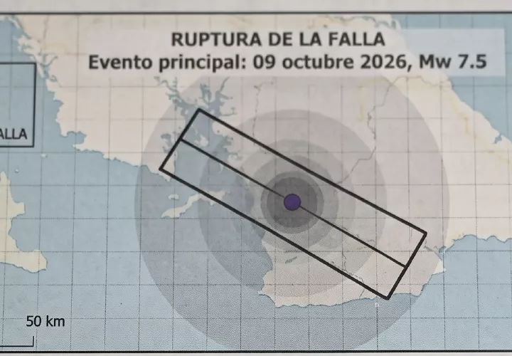 Ruptura del sistema de fallas ubicado en la península de Azuero.