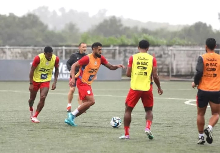 Entrenamiento de lunes de la Selección Mayor de Fútbol de Panamá. Foto: Fepafut
