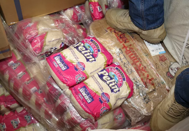 Aduanas ha realizado dos decomiso de arroz marca &quot;Pelin&quot; de contrabando.