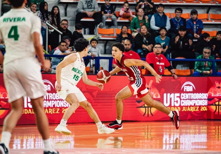 Panamá perdió en las semifinales del Centrobasket U-15 ante México el sábado. Foto. Fepaba