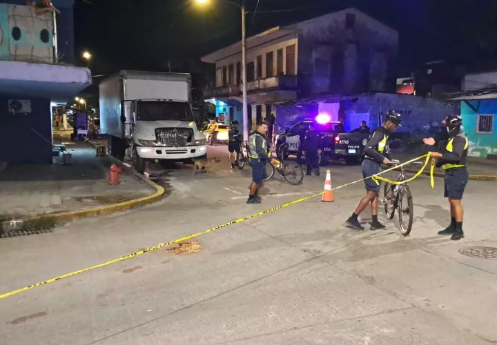 Zona acordonada por la Policía Nacional tras el ataque armado.
