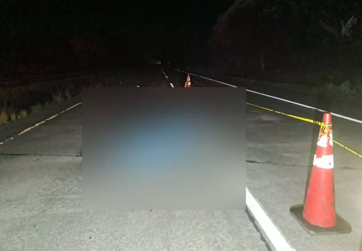 Escena del atropello y fuga.   