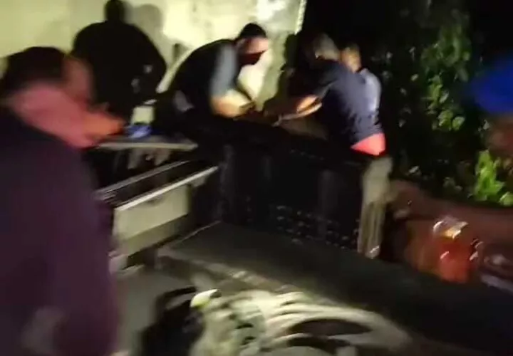 Escena del accidente de tránsito.   