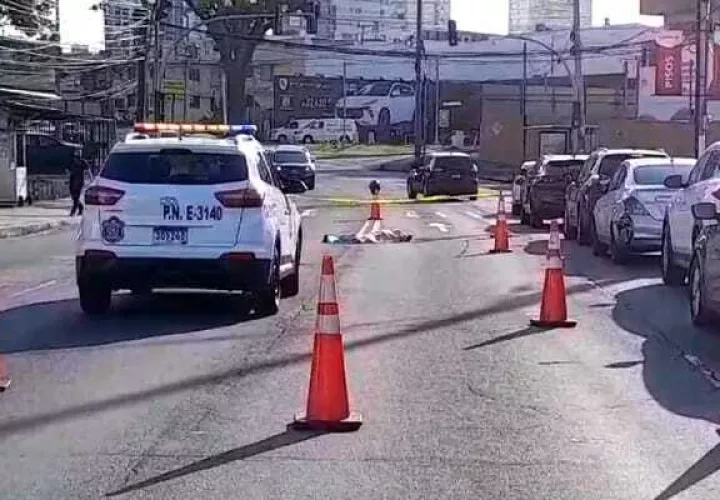 Escena del accidente de tránsito con víctima fatal. (Foto-Video: Landro Ortiz)