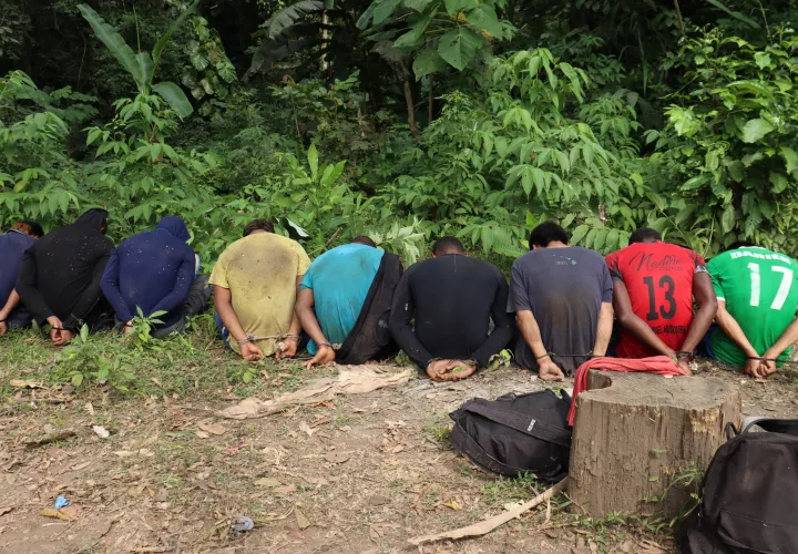 Los nacionales y colombianos aprehendidos en esta operación.