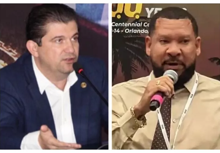 Los panameños José Oliver Gómez (izq.) y Julio Thyme. 