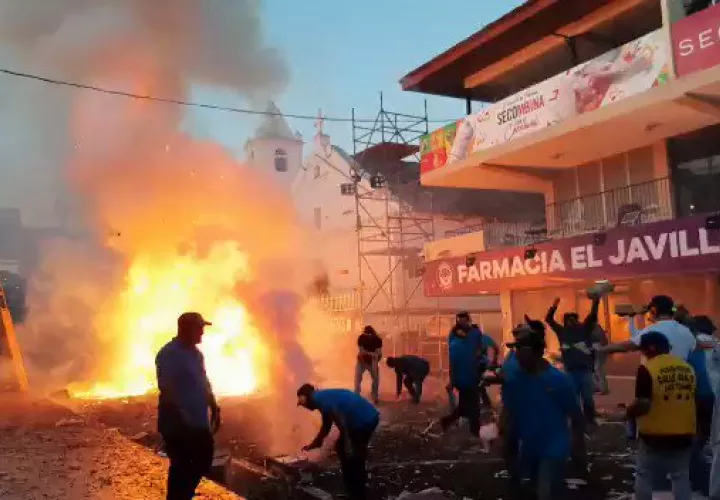 Escena del topón en el parque Porras.  (Foto: Thays Domínguez)