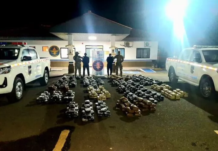 El cargamento de droga incautado.