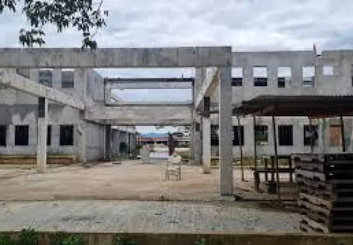 La obra en construcción.