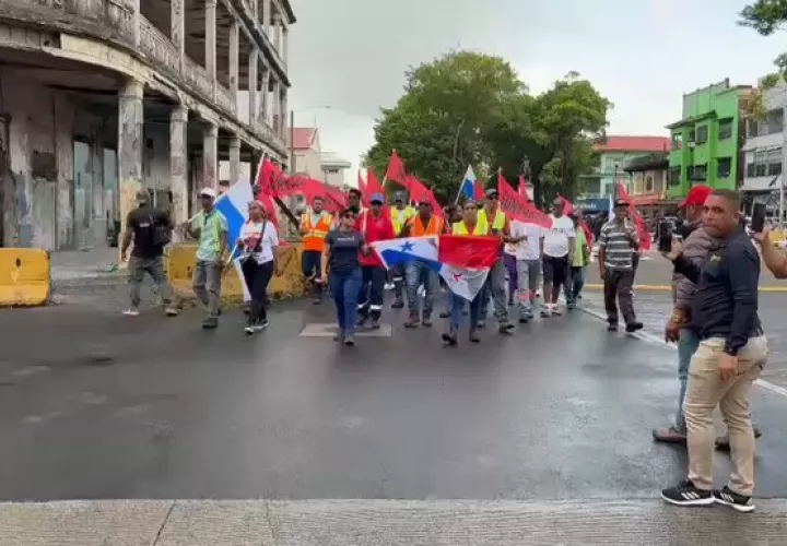 Marcha por temas sociales que agobian a la provincia de Colón.