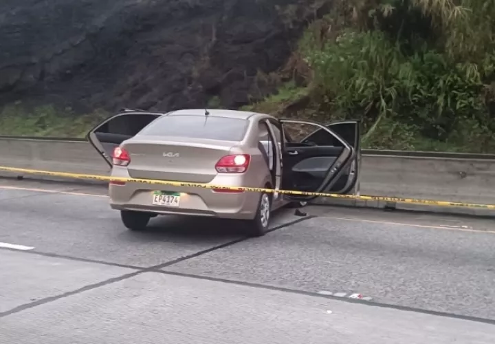 Uno de los autos implicados en el incidente violento.
